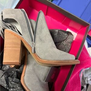 Vince Camuto Gray Suede Heeled Boots